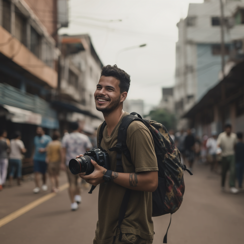 man smiling in street with camera variation 4_square